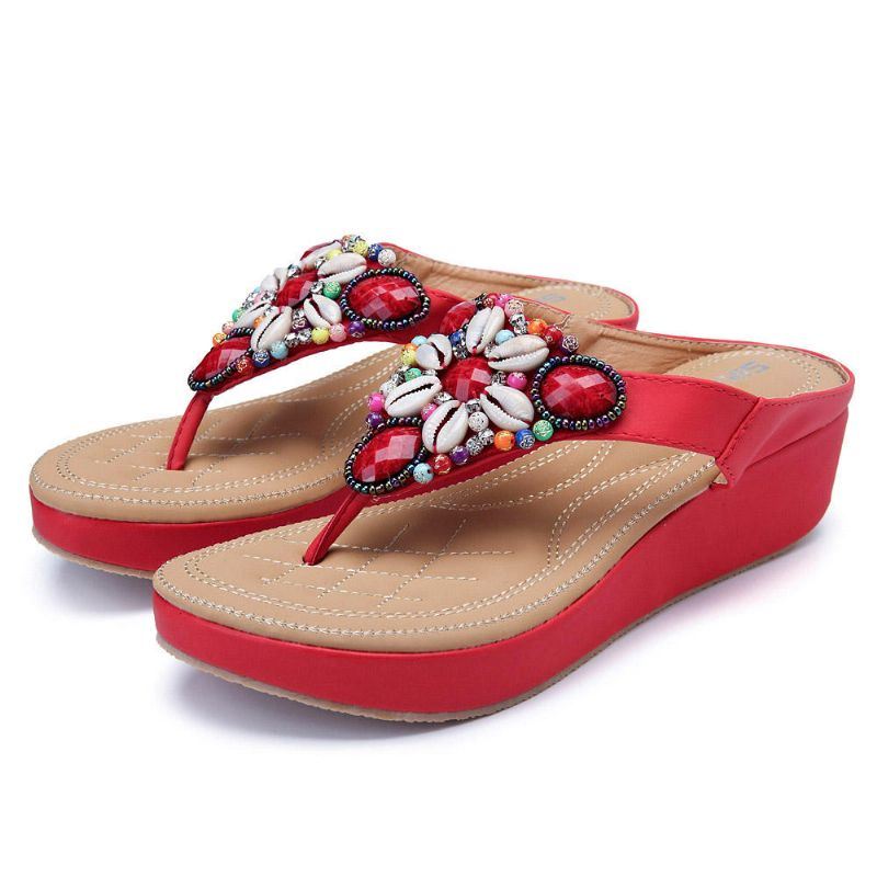 Dames Strass Boheemse Casual Sandalen