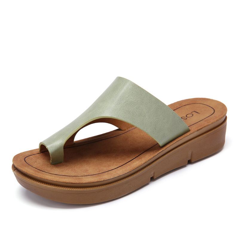 Dames Teen Ring Slip Op Zachte Zool Casual Zomer Sandalen