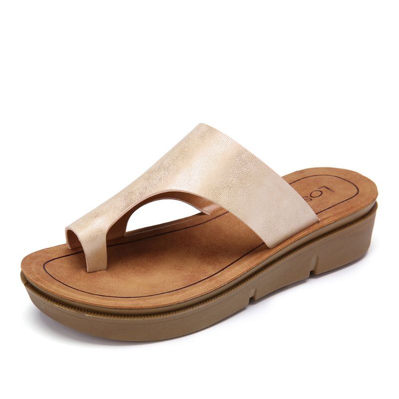 Dames Teen Ring Slip Op Zachte Zool Casual Zomer Sandalen