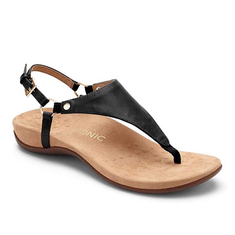 Dames Teenslippers Met Metalen Gesp Casual Platte Slingback-sandalen