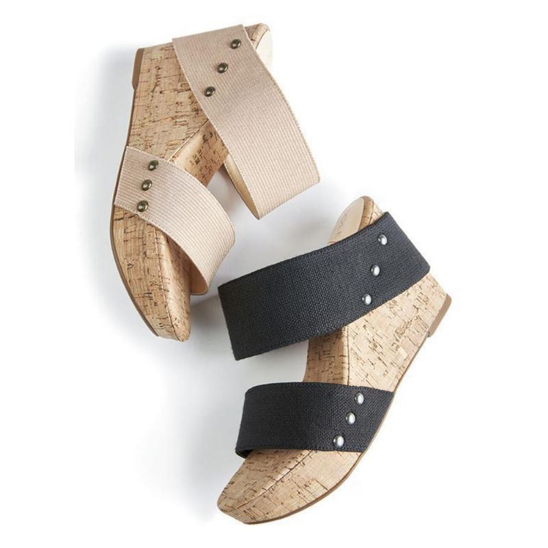 Dames Toevallige Sandalen Met Peep Toe En Halfhoge Hakken