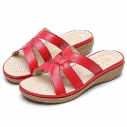 Dames Uitgesneden Ademende Draagbare Comfortabele Casual Strand Wedges Sandalen