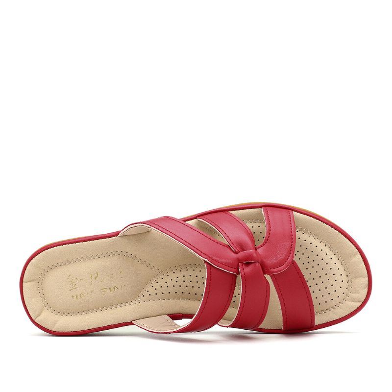 Dames Uitgesneden Ademende Draagbare Comfortabele Casual Strand Wedges Sandalen