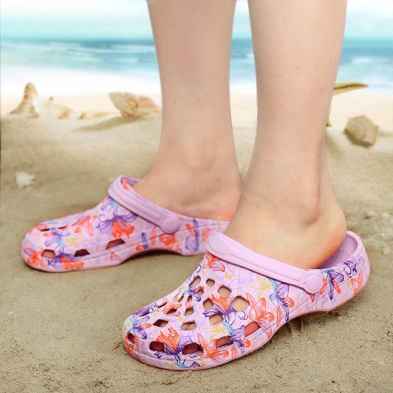 Dames Vlinder Bloemen Waterdichte Antislip Holle Dia Sandalen