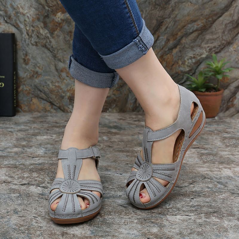 Dames Wedges Schoenen Splicing Casual Comfy Sandalen