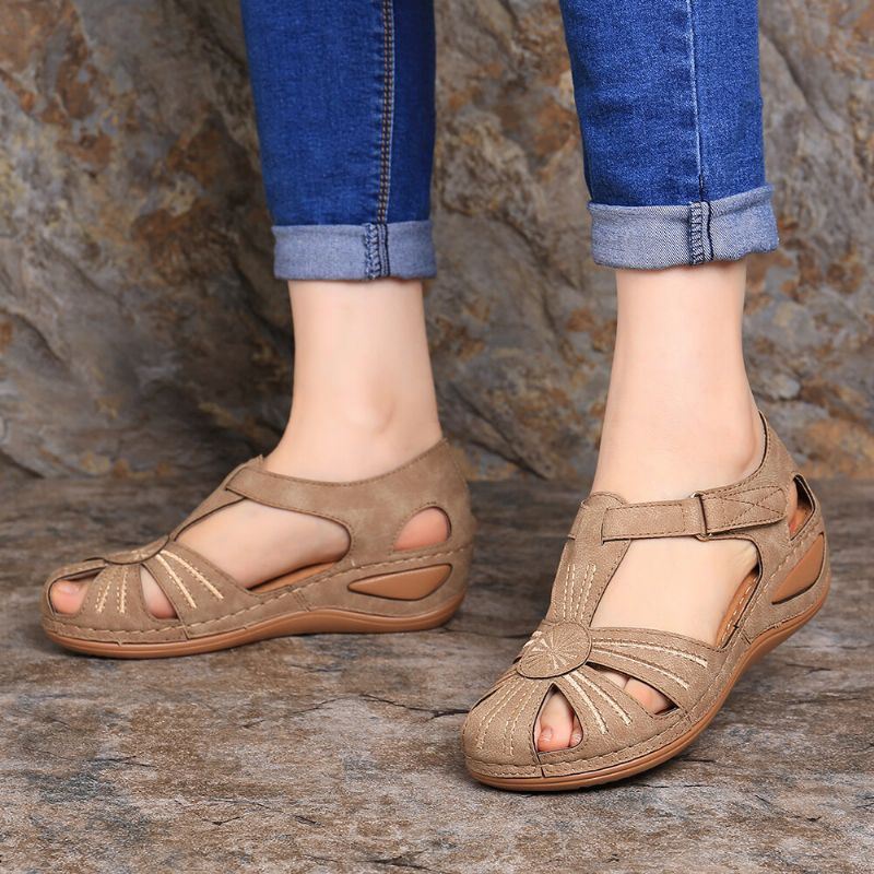 Dames Wedges Schoenen Splicing Casual Comfy Sandalen