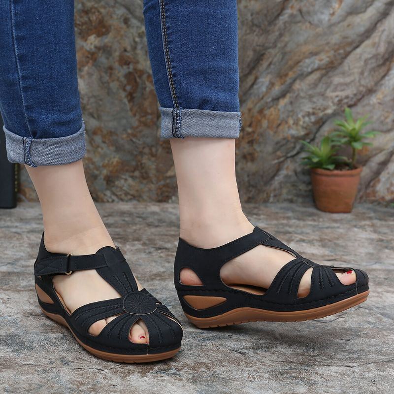 Dames Wedges Schoenen Splicing Casual Comfy Sandalen