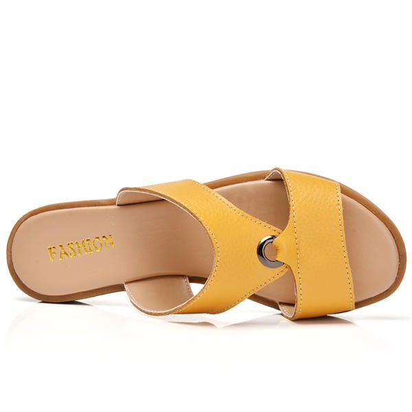 Dames Zomer Chique Strand Sandalen Ademende Instappers Platte Pantoffels