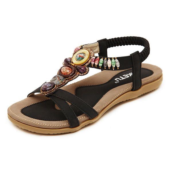 Dames Zomer Leisure Strand Sandalen Peep Toe Chique Schoenen Casual Platte Sandalen