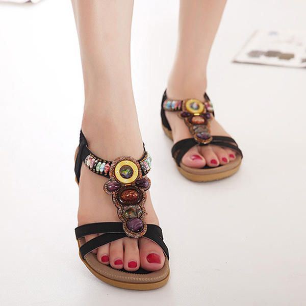 Dames Zomer Leisure Strand Sandalen Peep Toe Chique Schoenen Casual Platte Sandalen