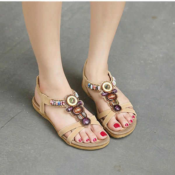 Dames Zomer Leisure Strand Sandalen Peep Toe Chique Schoenen Casual Platte Sandalen