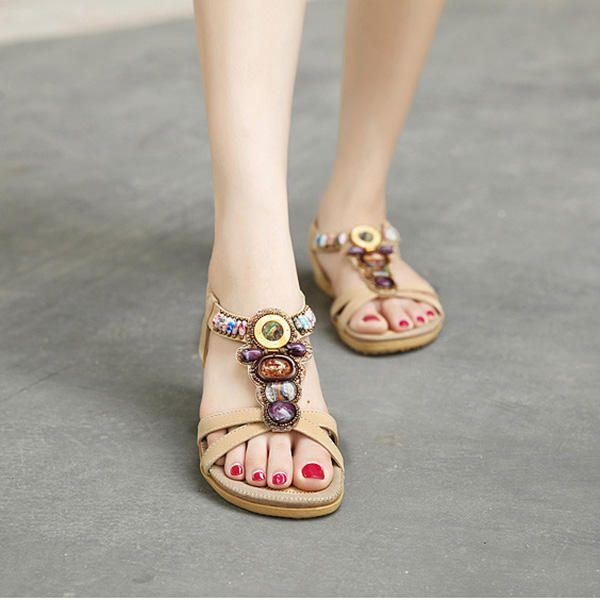 Dames Zomer Leisure Strand Sandalen Peep Toe Chique Schoenen Casual Platte Sandalen