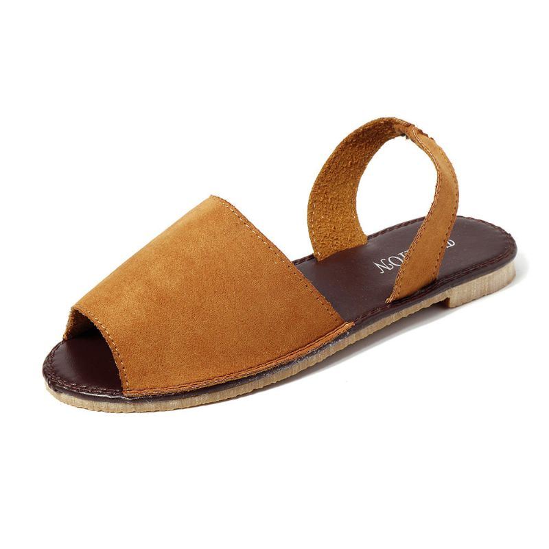 Dames Zomer Vis Mond Slip Op Sandalen Schoenen