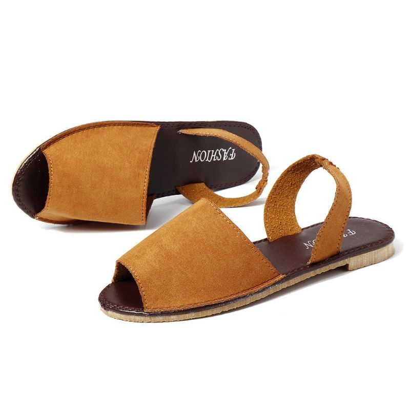 Dames Zomer Vis Mond Slip Op Sandalen Schoenen