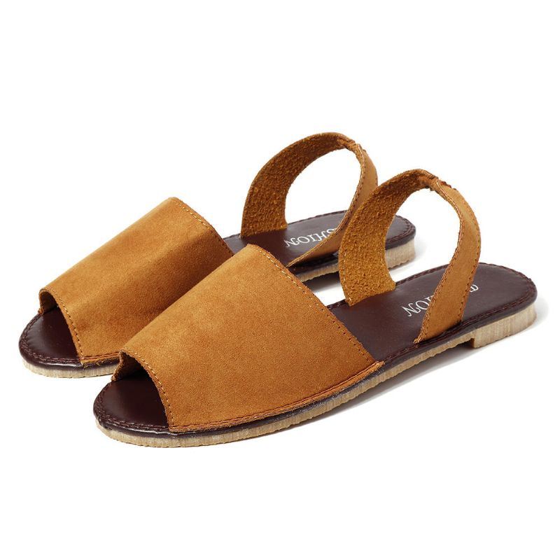 Dames Zomer Vis Mond Slip Op Sandalen Schoenen