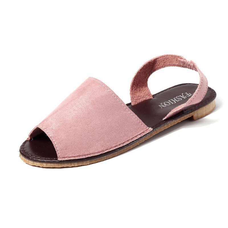 Dames Zomer Vis Mond Slip Op Sandalen Schoenen