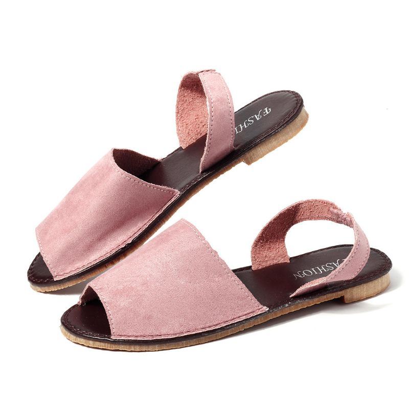 Dames Zomer Vis Mond Slip Op Sandalen Schoenen