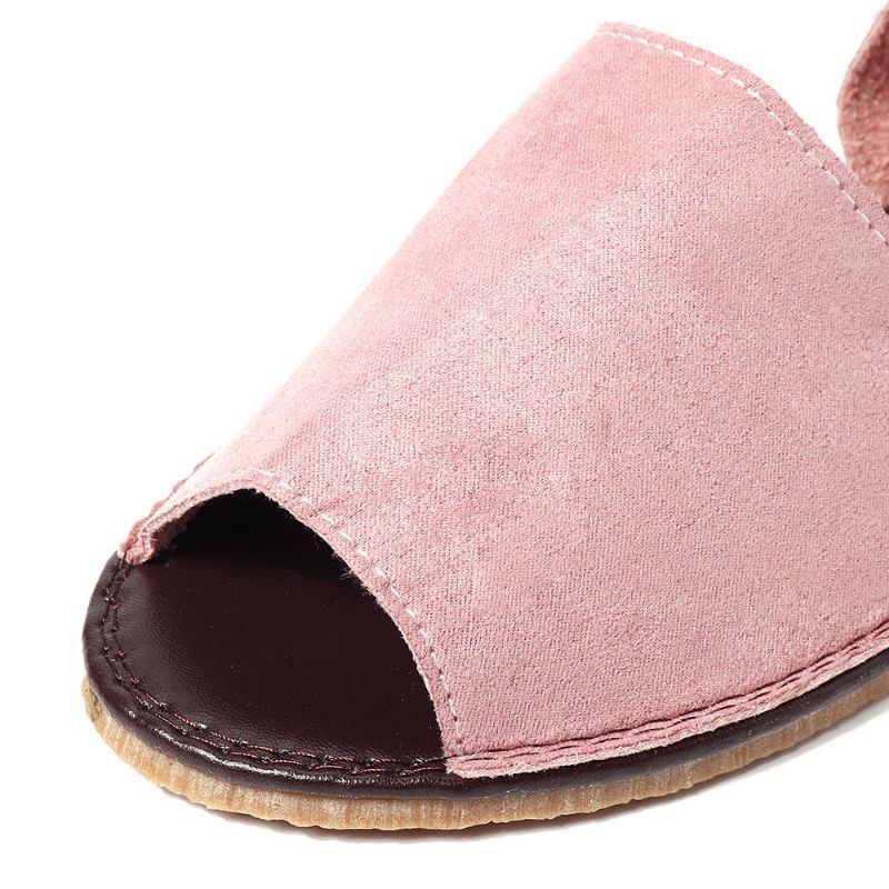 Dames Zomer Vis Mond Slip Op Sandalen Schoenen