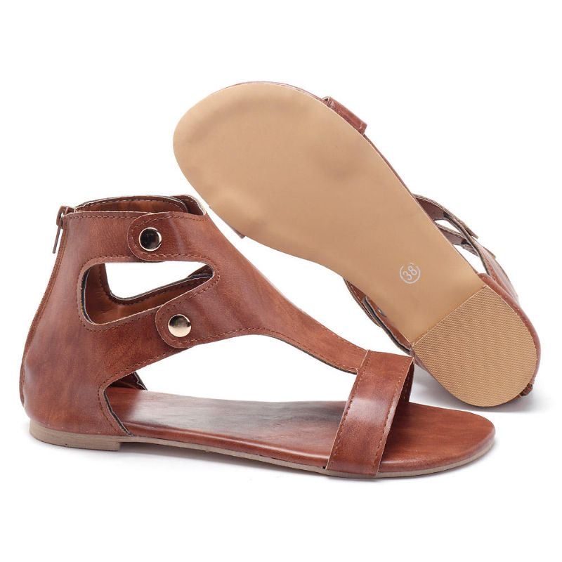 Gladiator Thong Casual Casual Sandalen Met Rits Voor Dames