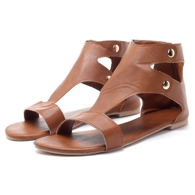 Gladiator Thong Casual Casual Sandalen Met Rits Voor Dames