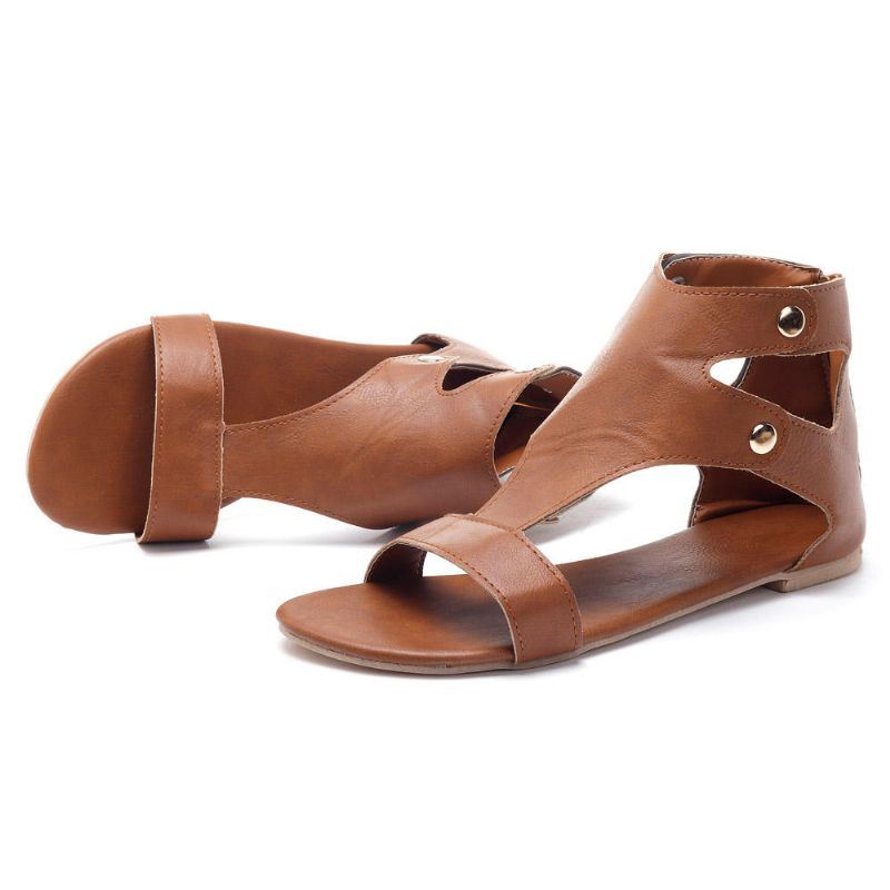 Gladiator Thong Casual Casual Sandalen Met Rits Voor Dames