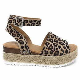 Grote Maat Dames Casual Verstelbare Gesp Platform Sandalen