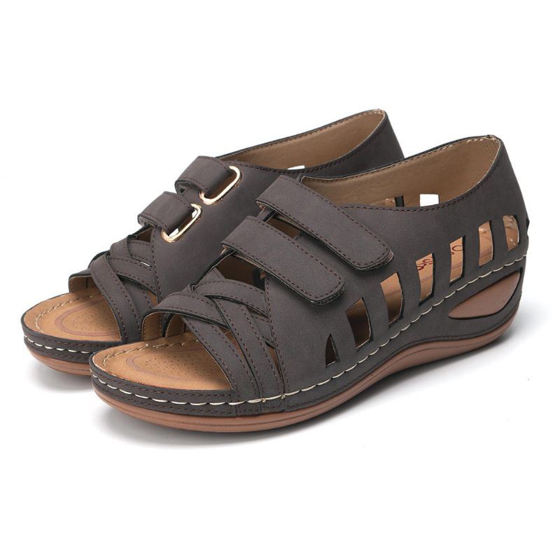 Grote Maat Dames Cross Belt Ademende Pure Kleur Sandalen