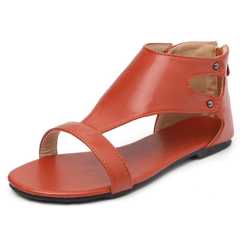 Grote Maat Dames Romeinse Casual Comfortabele Platte Sandalen