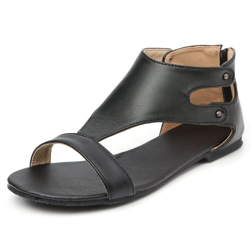 Grote Maat Dames Romeinse Casual Comfortabele Platte Sandalen