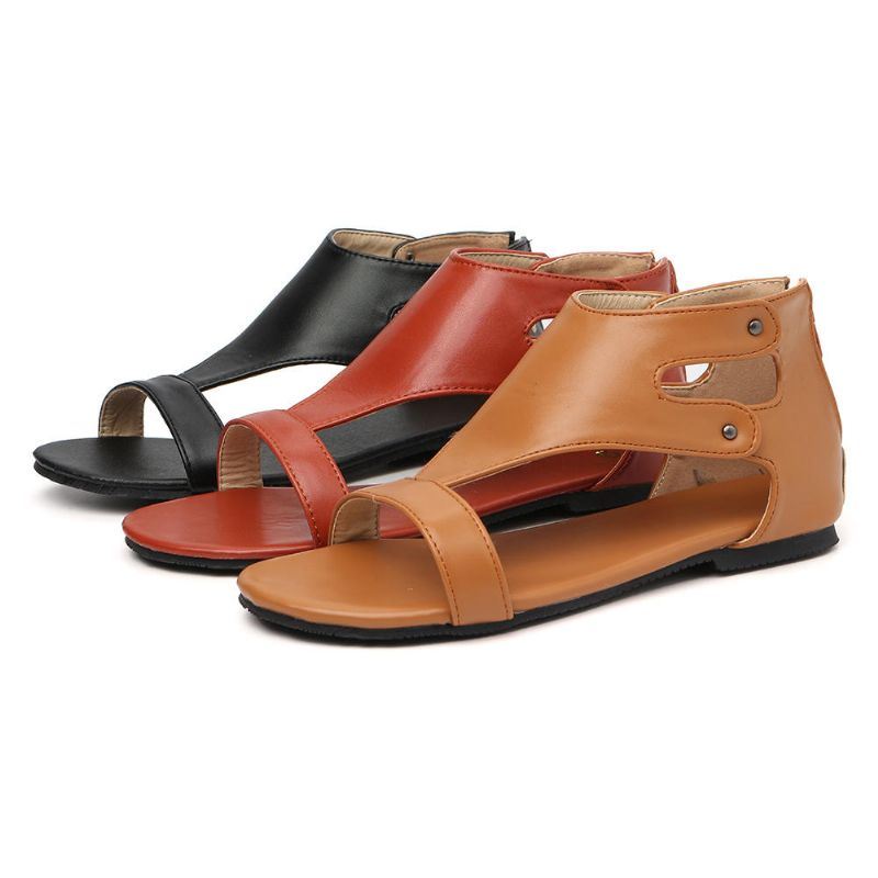 Grote Maat Dames Romeinse Casual Comfortabele Platte Sandalen