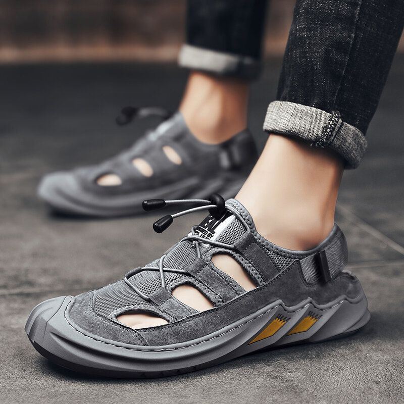 Heren Ademend Zomer Lichtgewicht Gesloten Teen Antislip Zacht Wandelen Outdoor Sport Sandalen