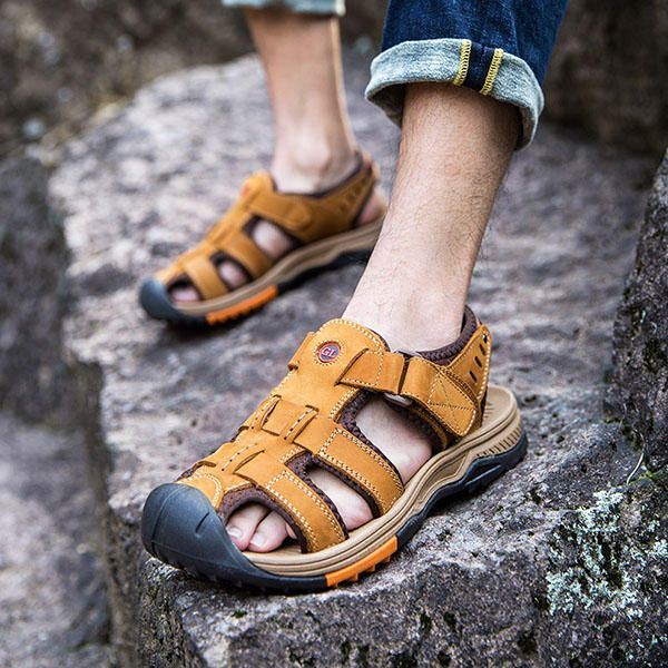 Heren Ademende Anti-collision Teen Hook Loop Outdoor Sandalen