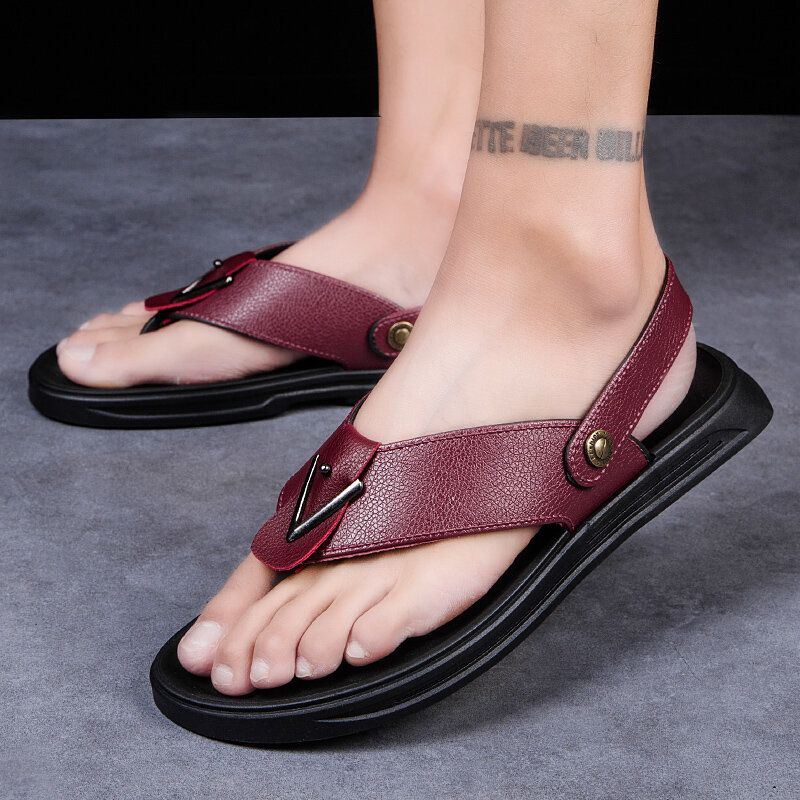 Heren Ademende Antislip Twee Manieren Cliped Casual Strand Sandalen