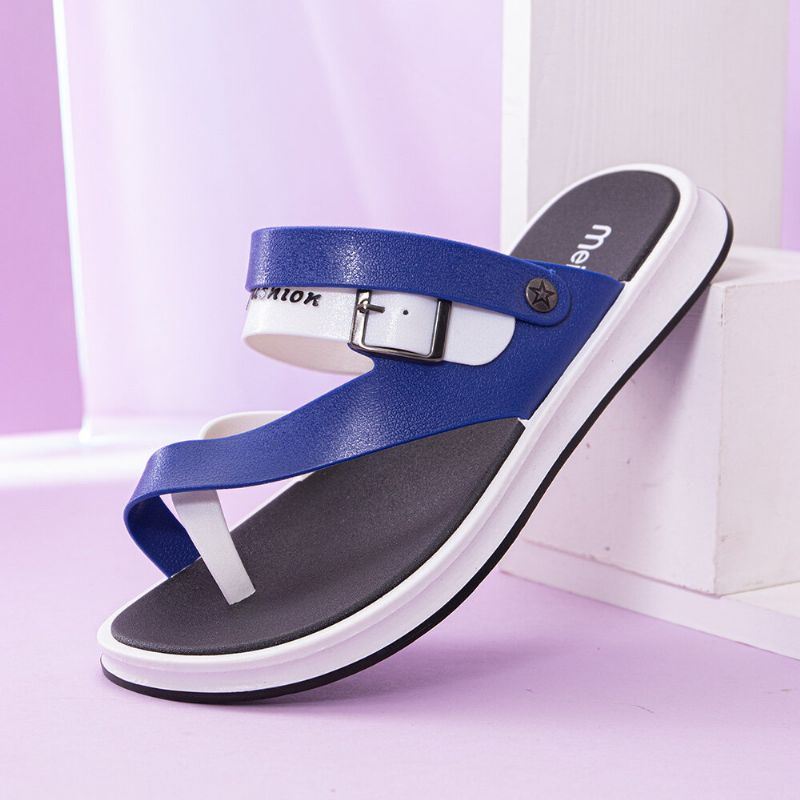 Heren Ademende Antislip Twee Manieren Toe Ring Casual Strand Sandalen