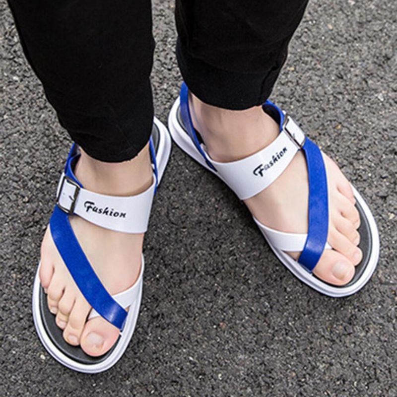 Heren Ademende Antislip Twee Manieren Toe Ring Casual Strand Sandalen