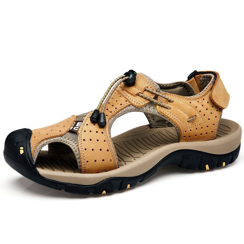 Heren Ademende Comfortabele Slijtvaste Buitenzool Outdoor Sandalen Klittenband Schoenen