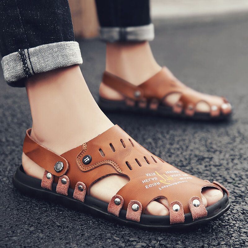 Heren Ademende Lichtgewicht Zachte Antislip Casual Strandsandalen