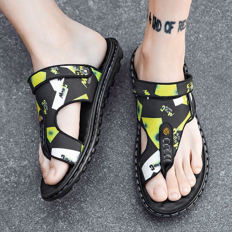 Heren Ademende Non-slip Twee Manieren Cliped Casual Strand Sandalen