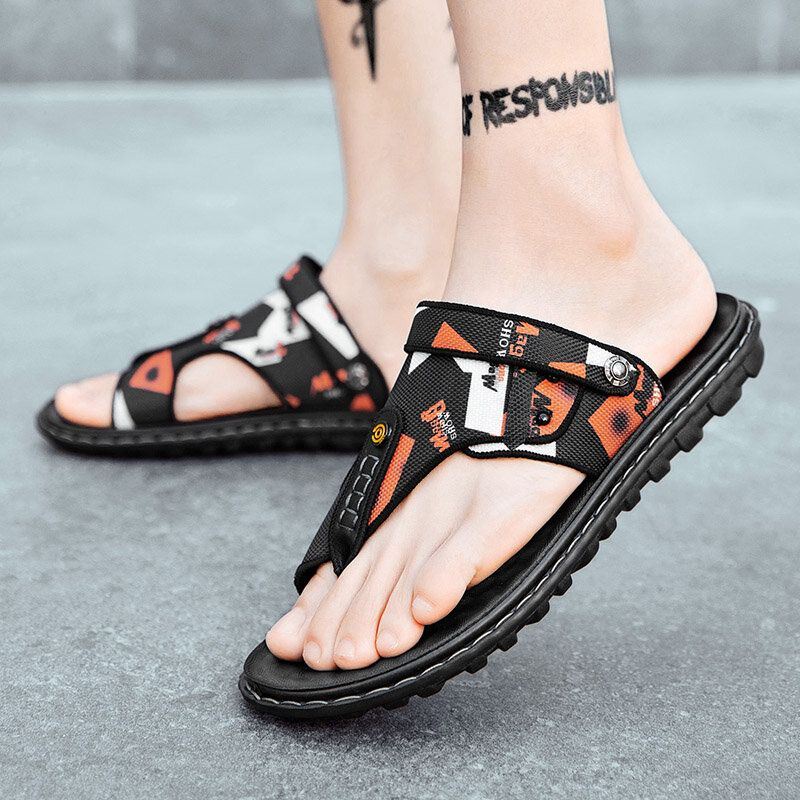 Heren Ademende Non-slip Twee Manieren Cliped Casual Strand Sandalen