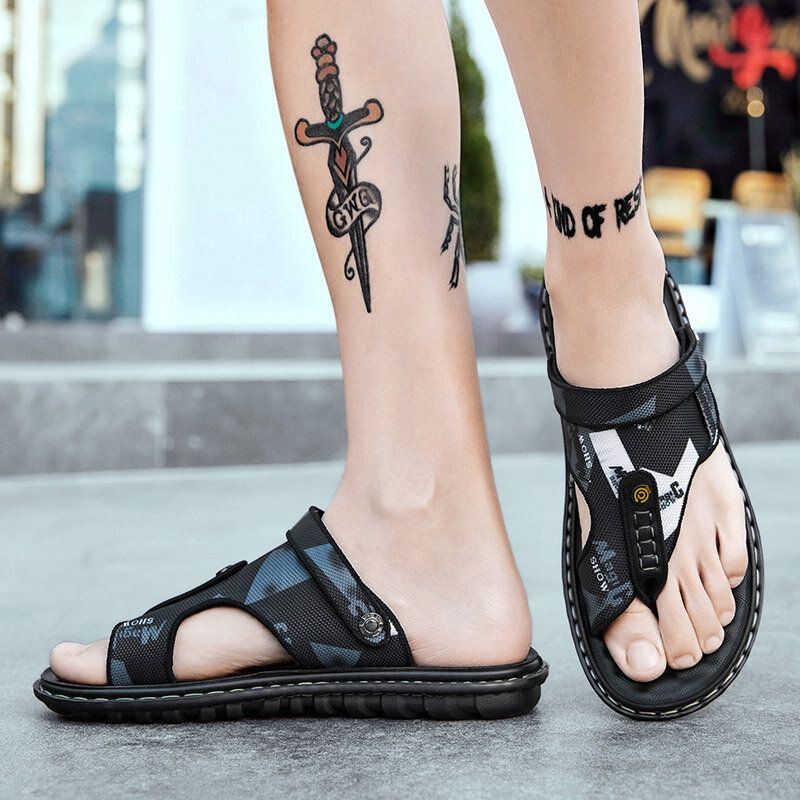 Heren Ademende Non-slip Twee Manieren Cliped Casual Strand Sandalen