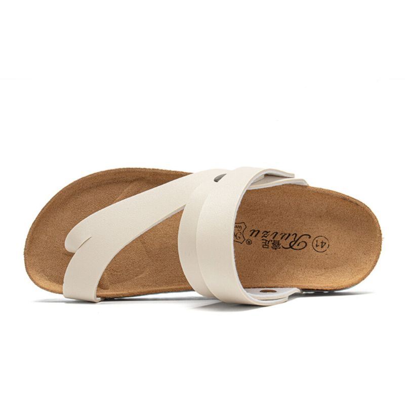 Heren Ademende Twee-weg Slip On Antislip Cork Bodem Casual Sandalen