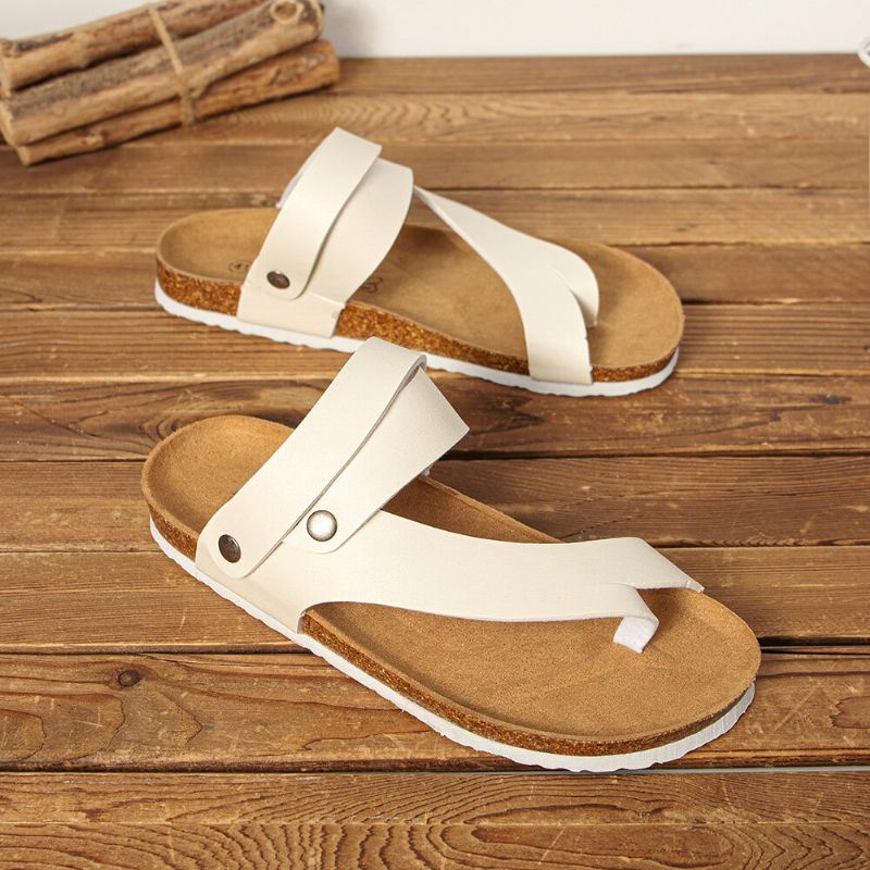 Heren Ademende Twee-weg Slip On Antislip Cork Bodem Casual Sandalen