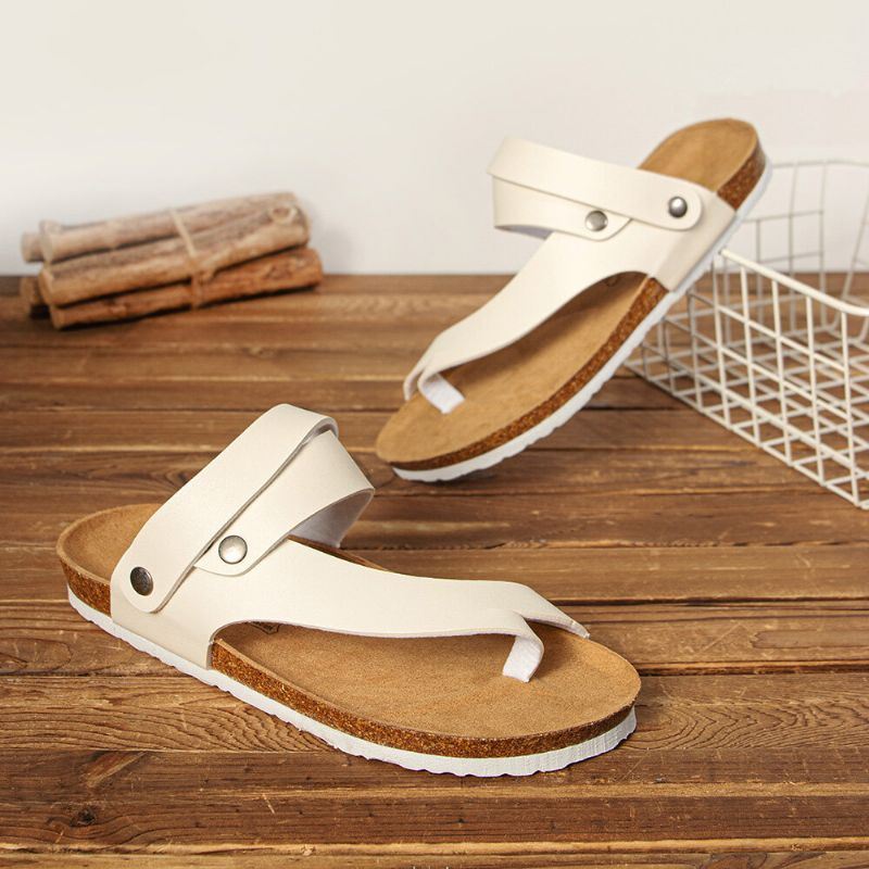 Heren Ademende Twee-weg Slip On Antislip Cork Bodem Casual Sandalen