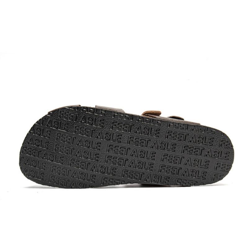 Heren Ademende Twee-weg Slip On Antislip Cork Bodem Casual Sandalen