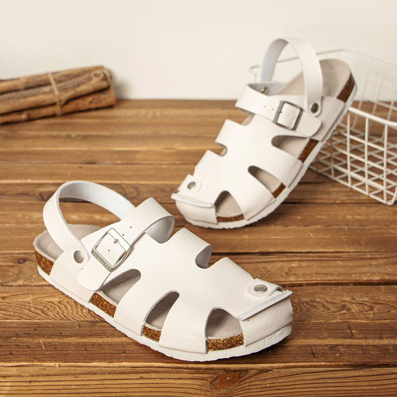 Heren Ademende Twee-weg Slip On Antislip Cork Bodem Casual Sandalen