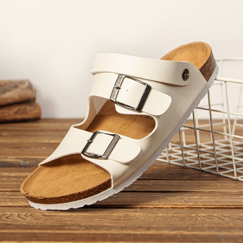 Heren Ademende Twee-weg Slip On Antislip Cork Bodem Casual Sandalen