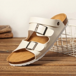 Heren Ademende Twee-weg Slip On Antislip Cork Bodem Casual Sandalen