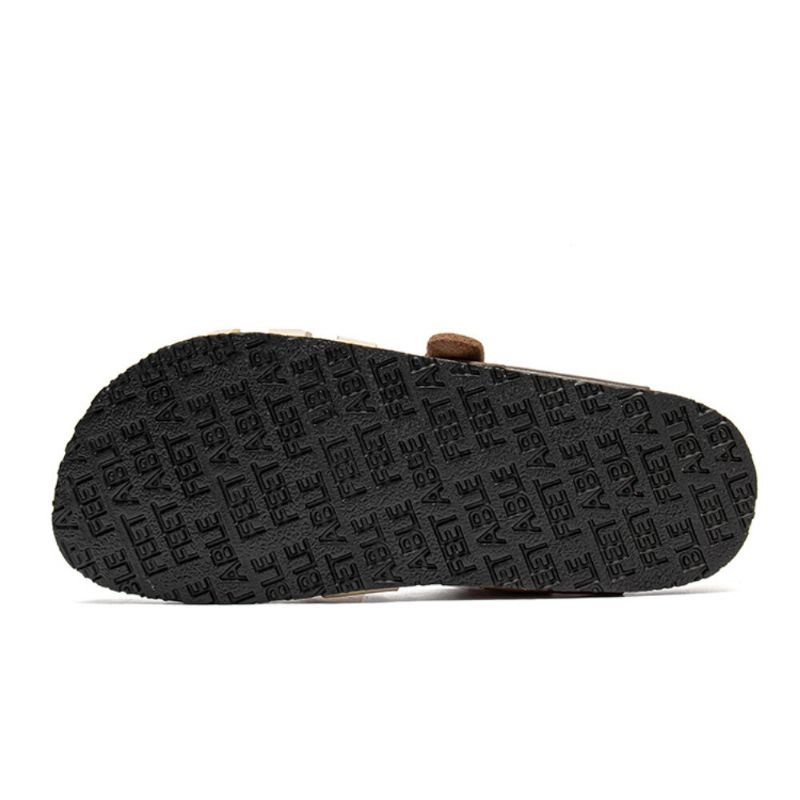 Heren Ademende Twee-weg Slip On Antislip Cork Bodem Casual Sandalen