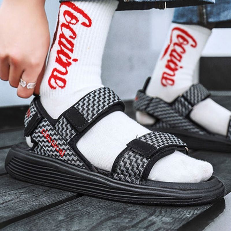 Heren Canvas Klittenband Casual Antislip Strand Sandalen