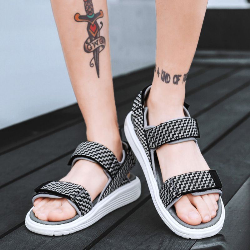 Heren Canvas Klittenband Casual Antislip Strand Sandalen